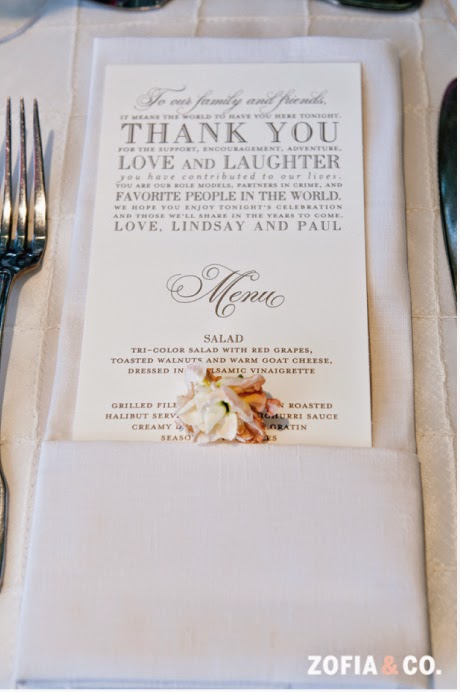 Wedding Reception Menu Cards Nico And Lala