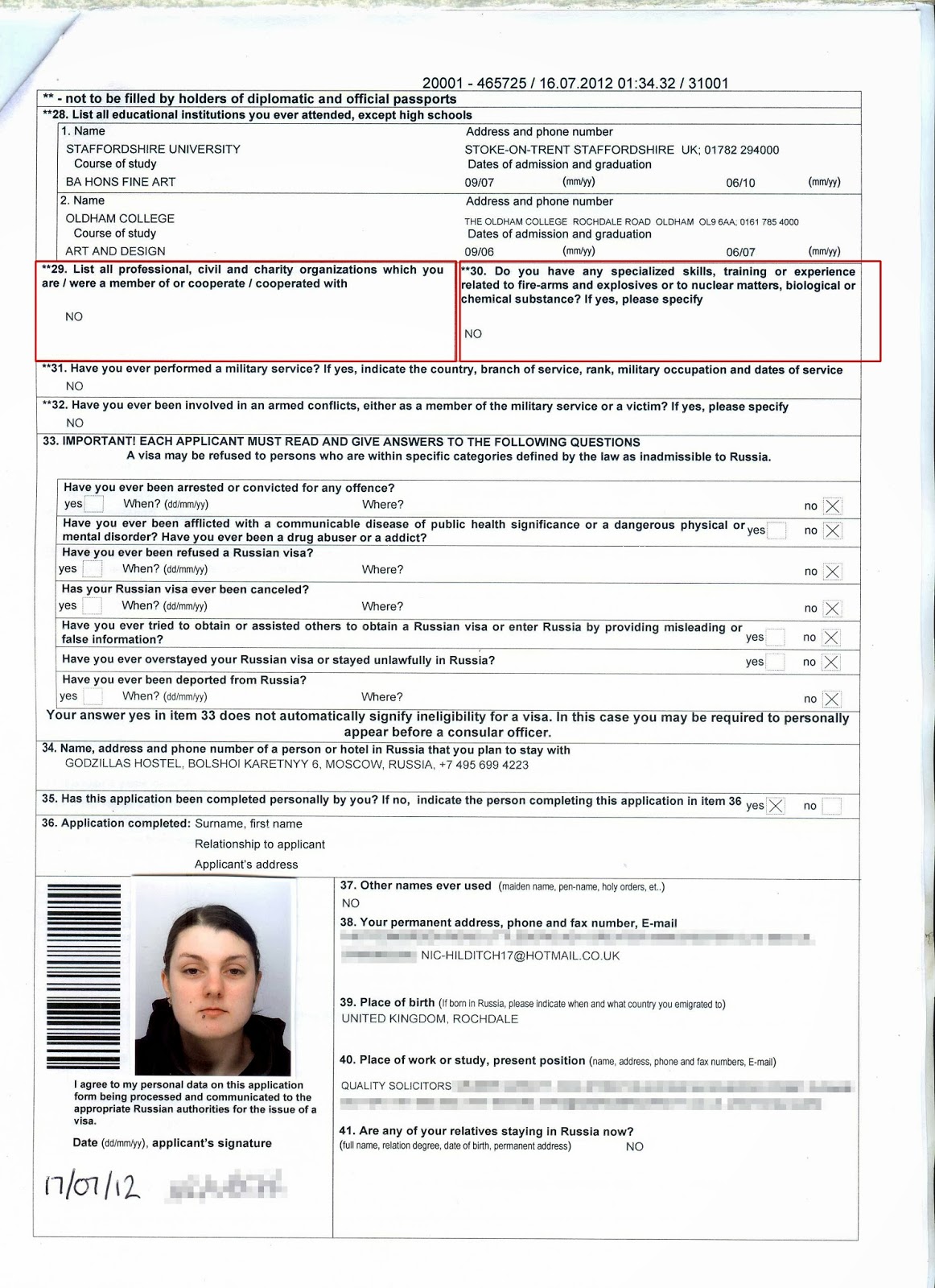 Russian Visa Application 118