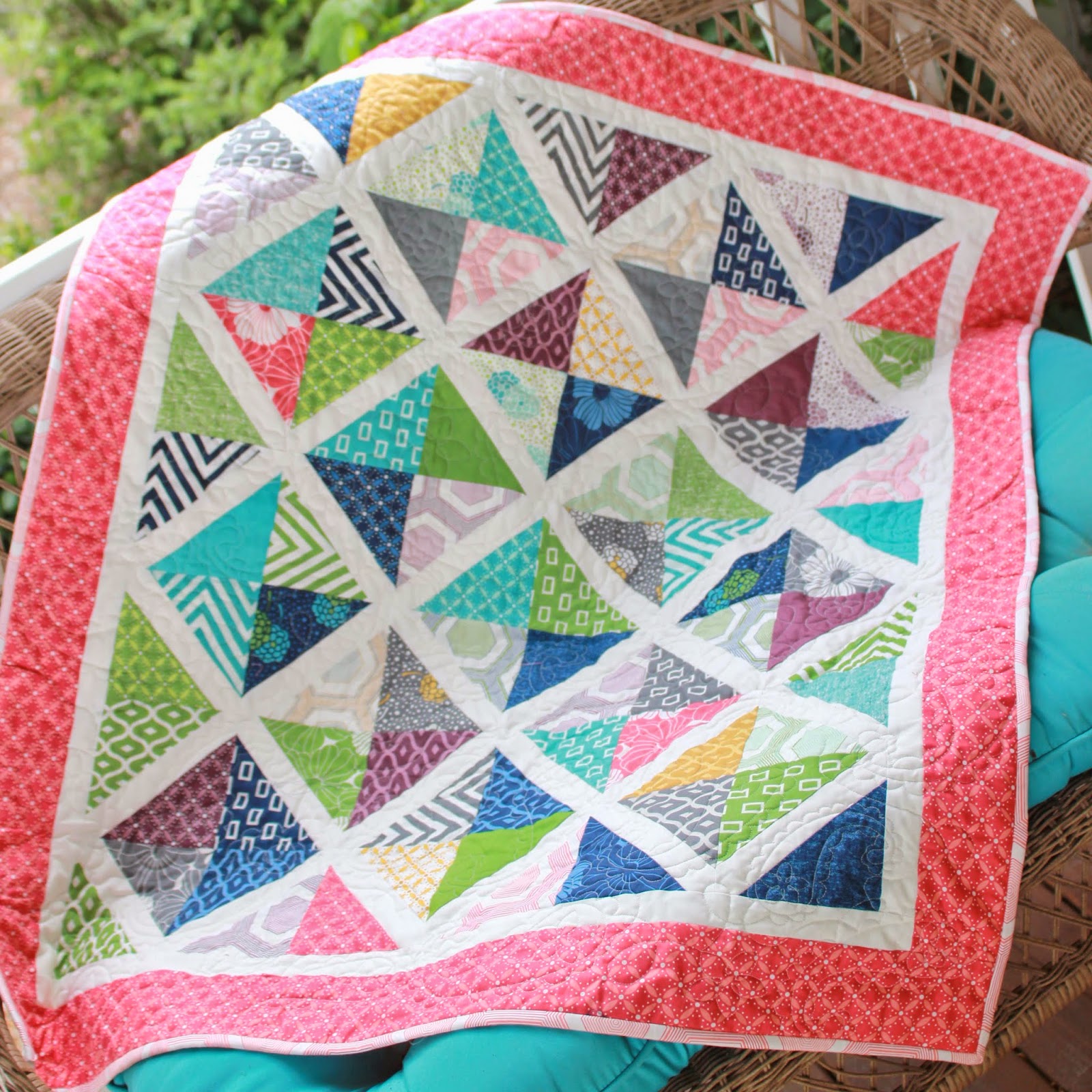 V and Co Simply Style fabric and lattice quilt pattern