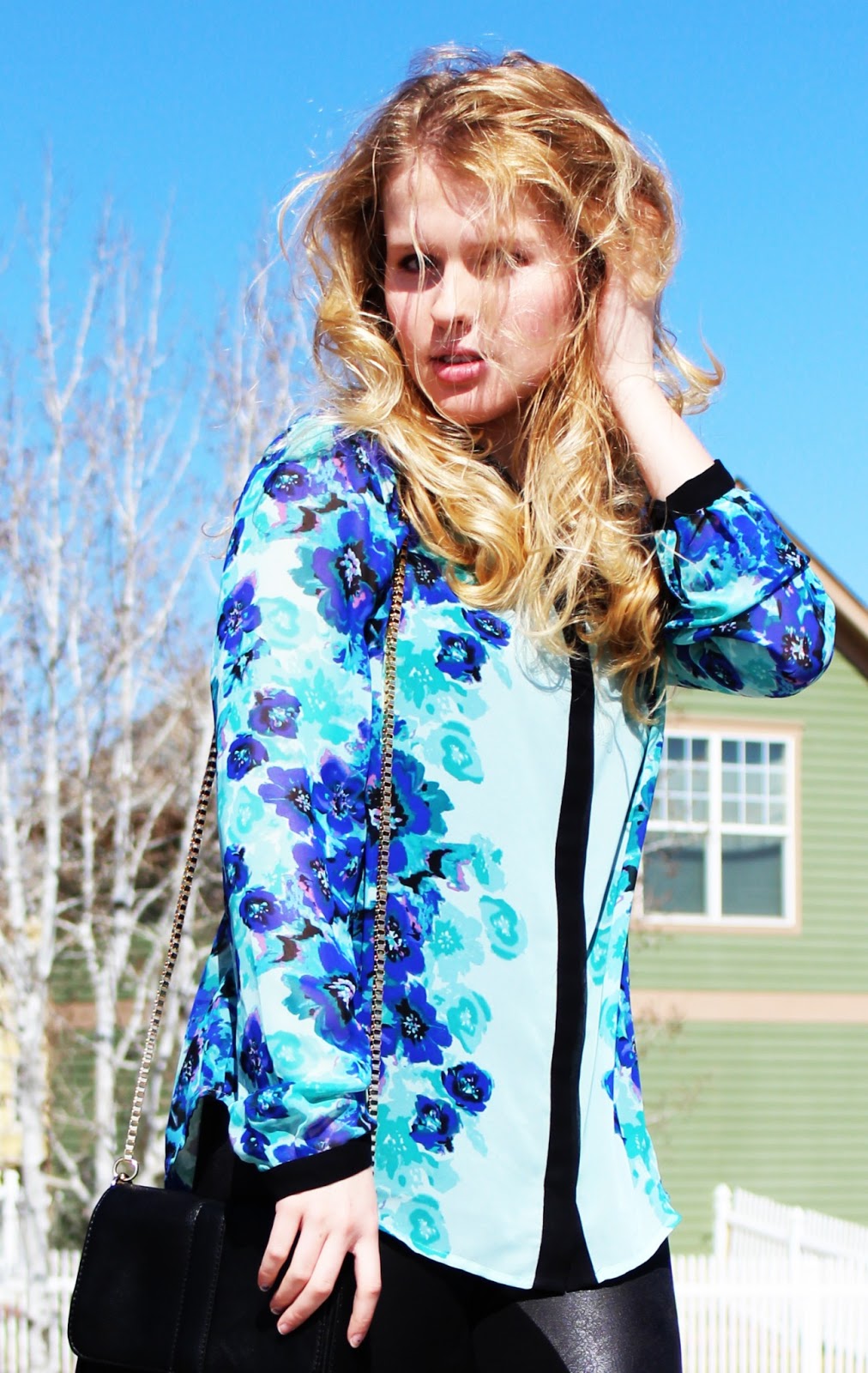 fashion, leather, style fashion, leather, style, Express, floral, Spring, clothing trends
