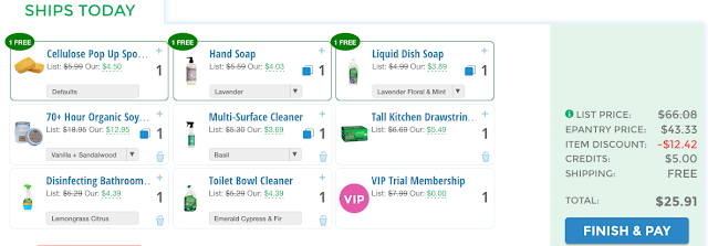 ePantry offer for FREE dish soap and Mrs. Meyers Clean Soap and more :: OrganizingMadeFun.com