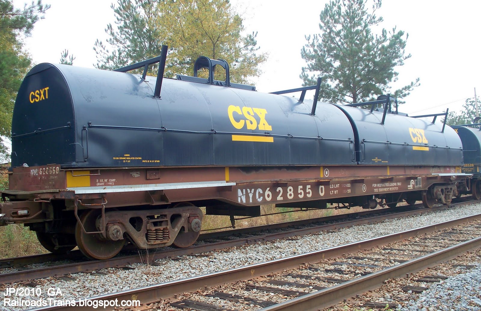 Cars, CSX Track Milledgeville Georgia Ex New York Central RR Railcars