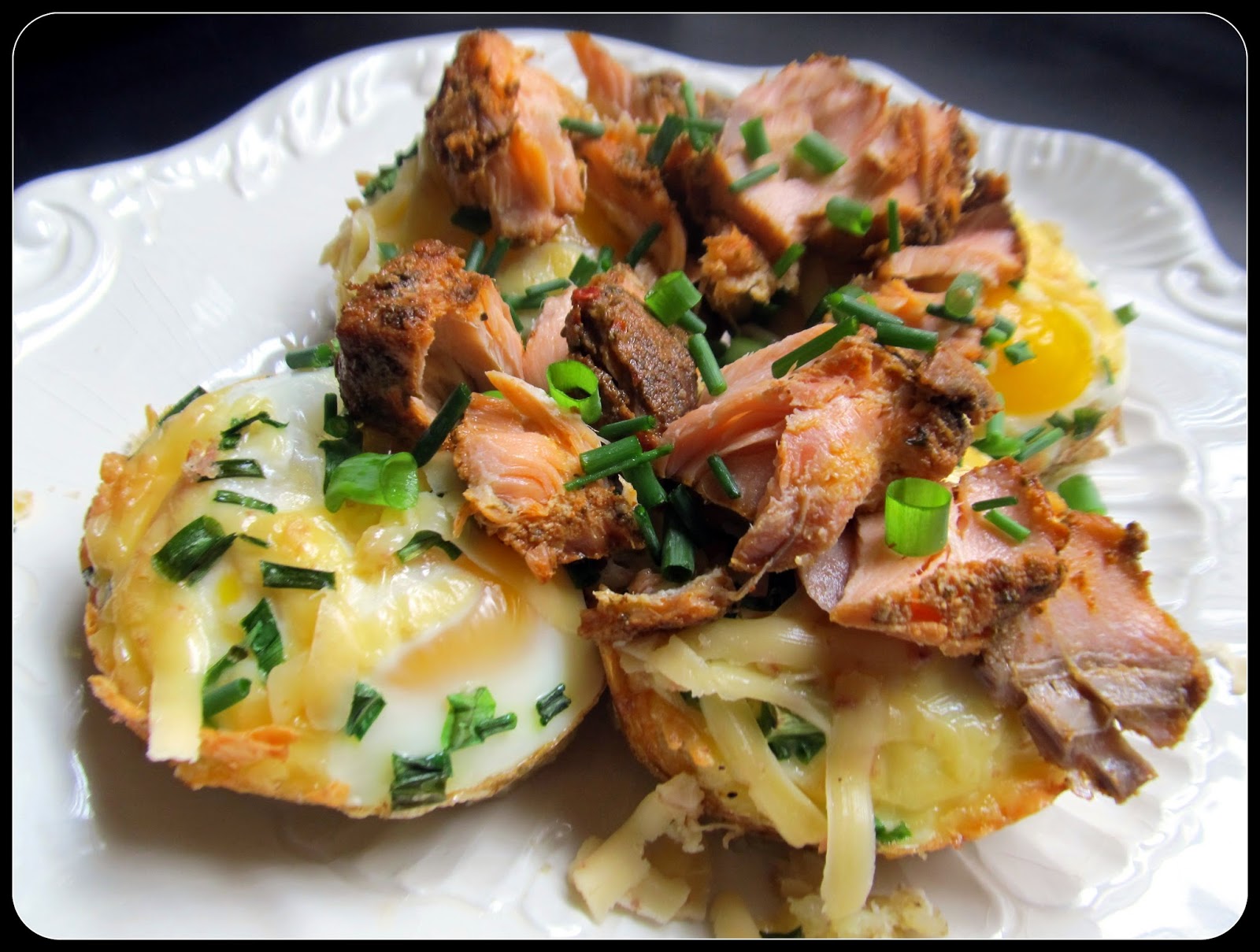 I Don't Cook, But My Boyfriend Does! Hash Brown Egg Nests with Smoked