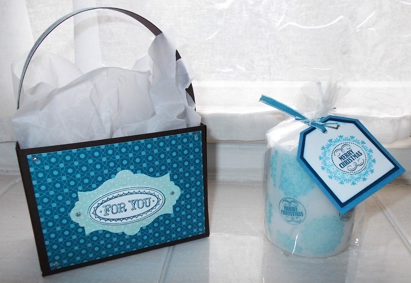 elizabeth's craft room Stamped Candle and Gift Bag