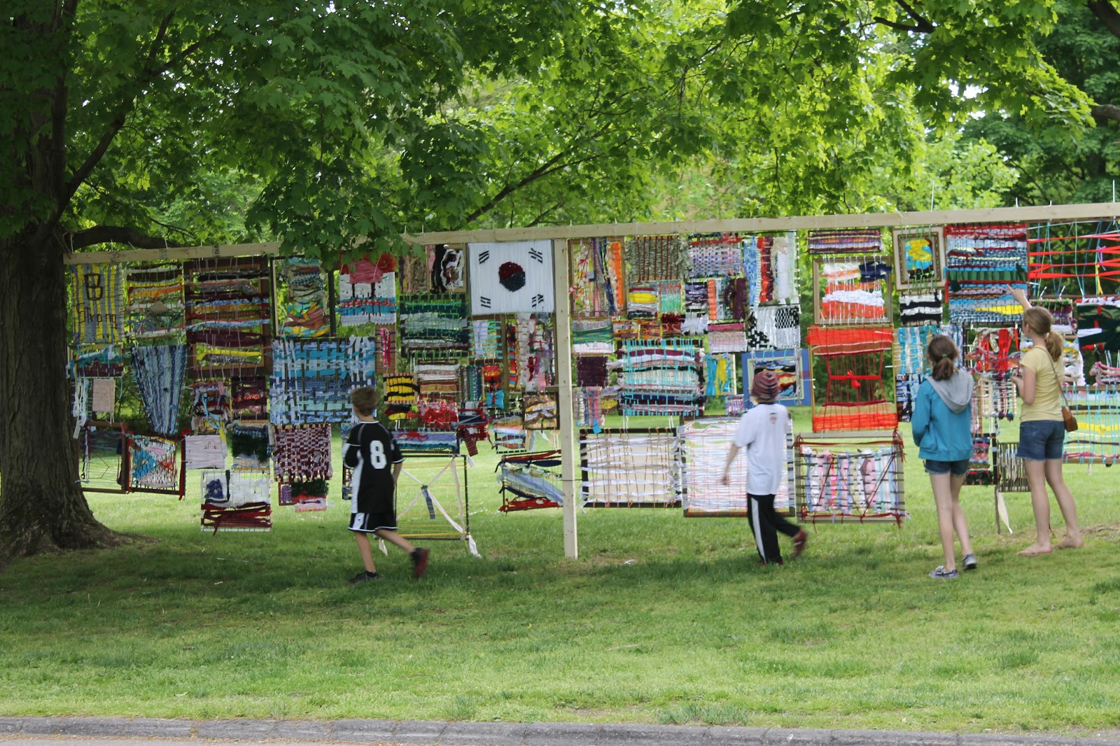 Wellesley Community Art Project: Art in the Park Installation along