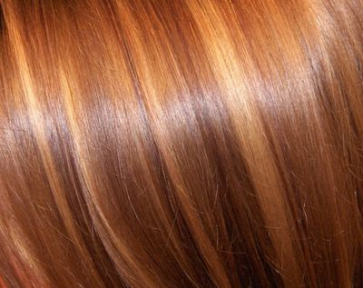brown hair with red and blonde hair. on hair can be black rown