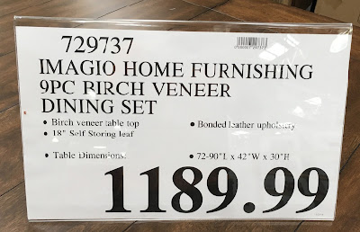 Deal for the Imagio Home Furniture Birch Veneer Dining Set at Costco