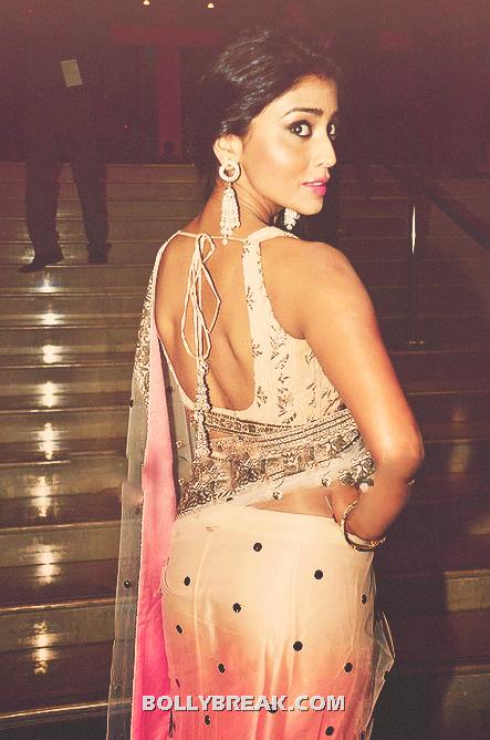 Shriya saran backless blouse saree by manish malhotra - Shriya saran in Transparent Backless Saree at SIIMA Awards
