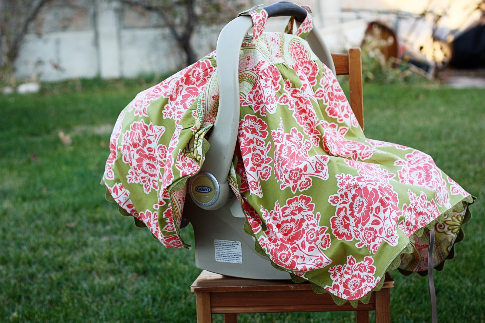 Gathered Car Seat Canopy Tutorial Sew Much Ado