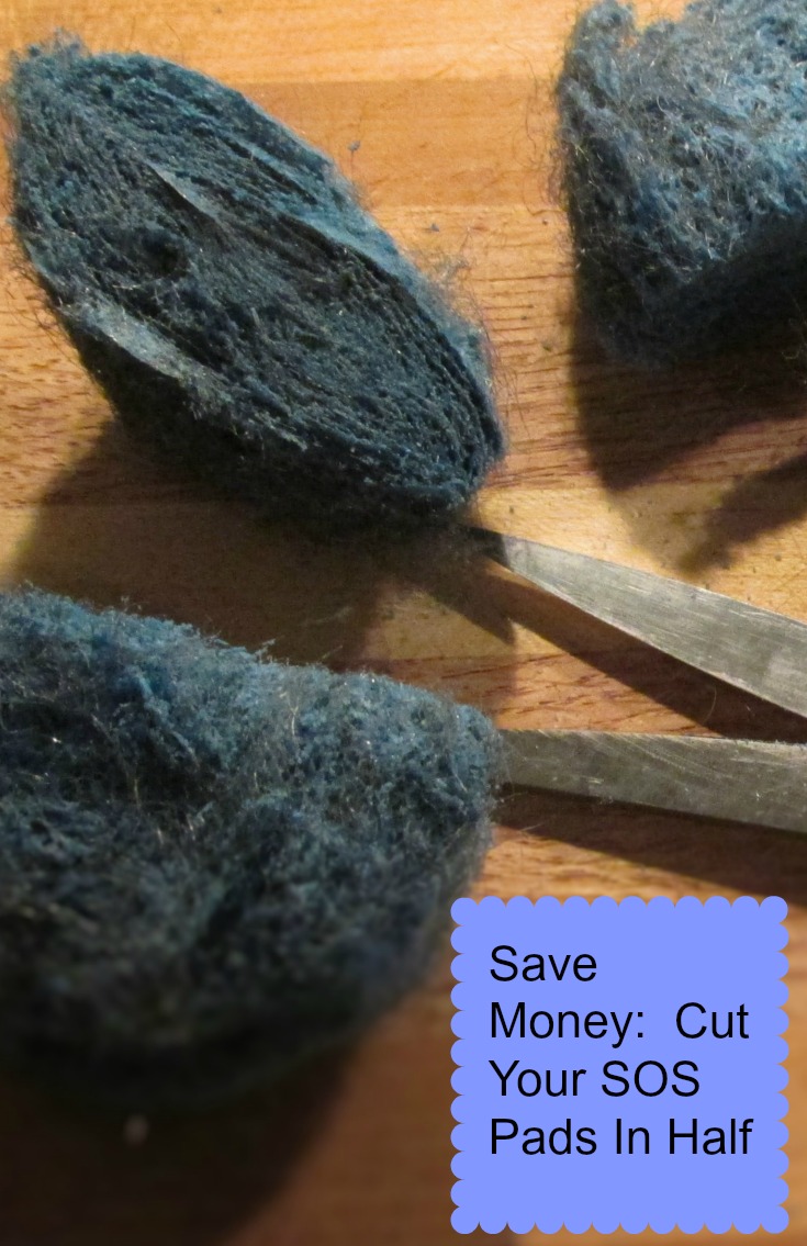 Vickie's Kitchen and Garden Save Money Cut Your SOS Pads in Half