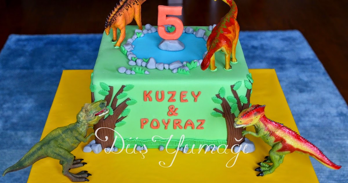 Düş Yumağı Dinazor Temalı Pasta