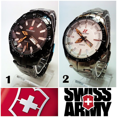 Jam Tangan Swiss Army 6130 (KwSuper) Hari + Tanggal Aktif 