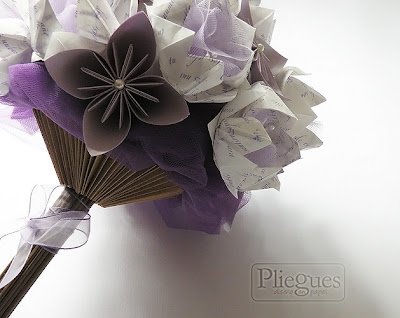 ramo de flores de origami