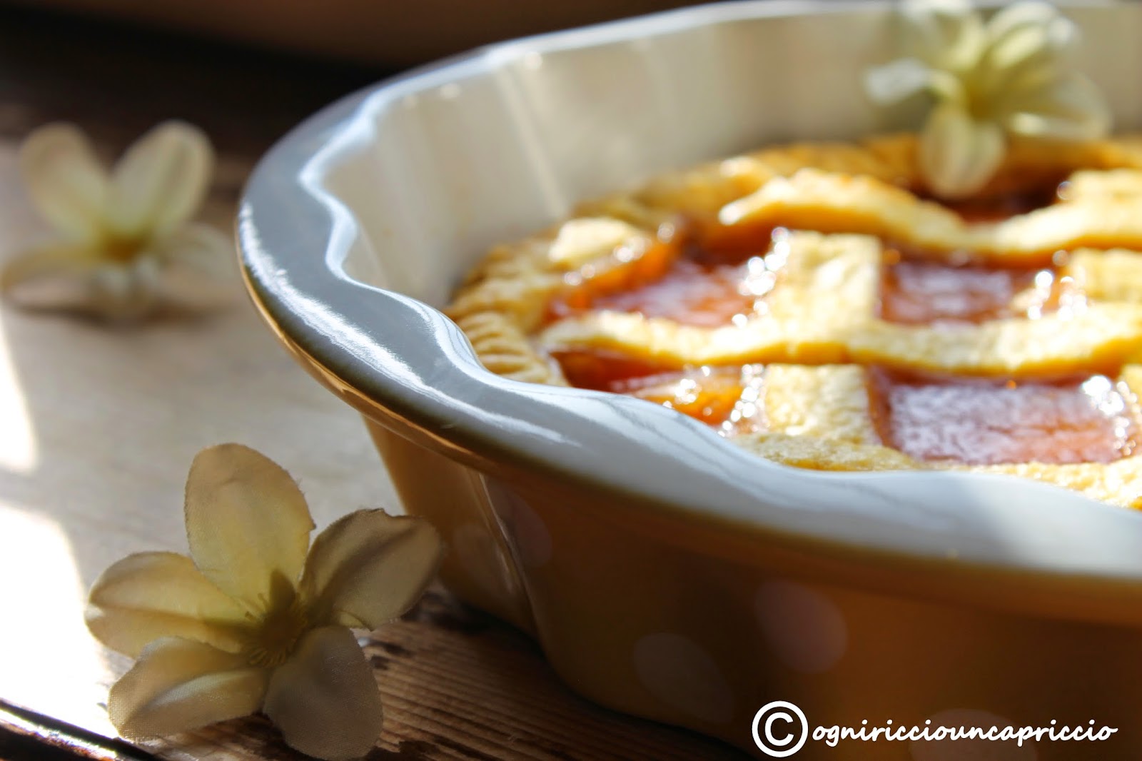 Crostata di albicocche con farina di farro