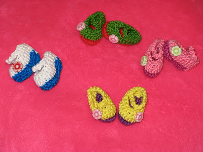 Cute crochet Mary Jane shoes