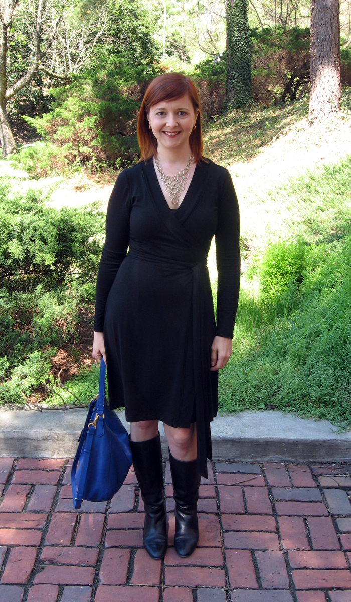 Looks Good from the Back: Adrien: Banana Republic Gemma Wrap Dress Review.