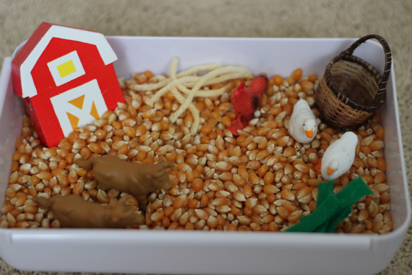 Playing House Our Pretend Farm Sensory Bin and Additional Activities