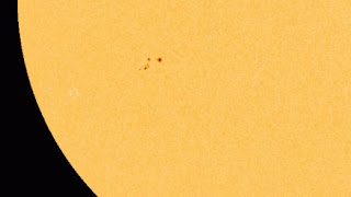 Earth in the cross-hairs of Sunspot AR1416