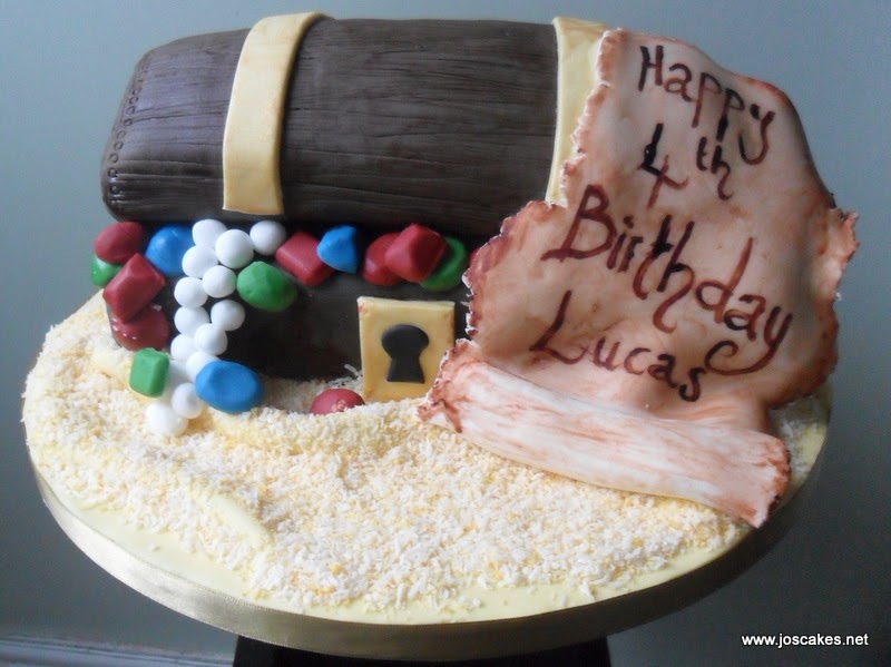 Jo's Cakes Pirate Treasure Chest Birthday Cake