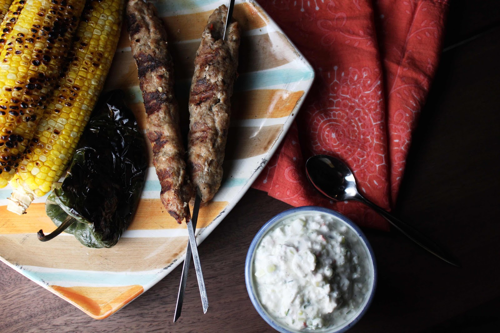 Fat and Happy Blog Mediterranean Ground Turkey Kabobs with Cucumber