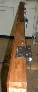 Adjustable hinges on hand carved walnut door