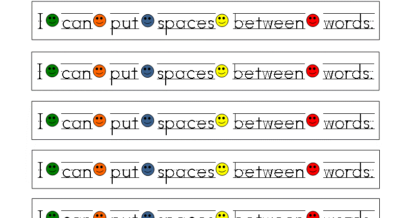Classroom Freebies Too: Teaching Students to Space Between Words