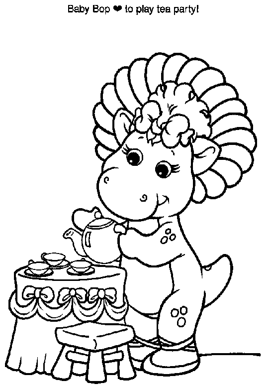 Barney Colouring Pictures