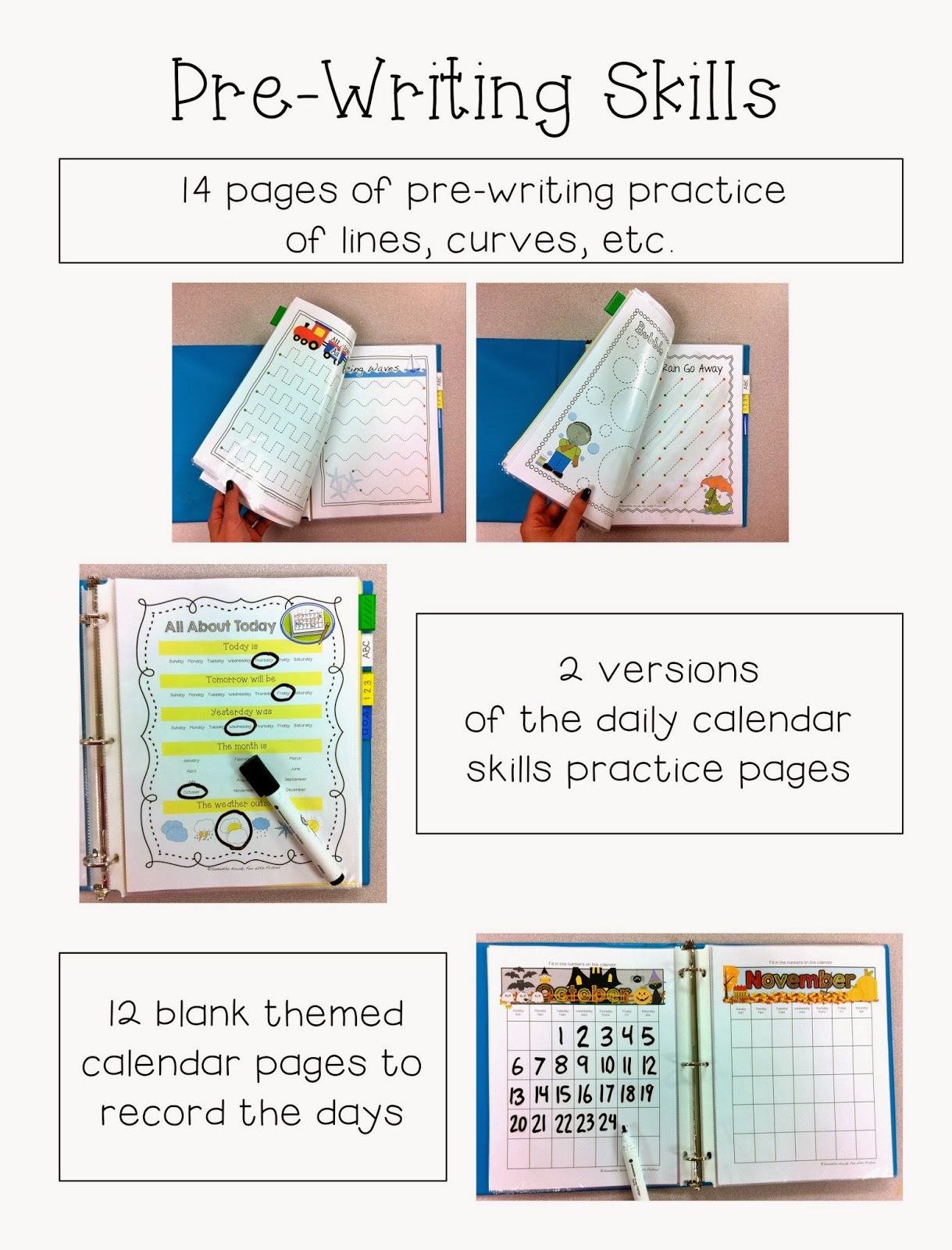 Fun With Firsties Pumpkins, Seasons, & Dry Erase Practice Binders