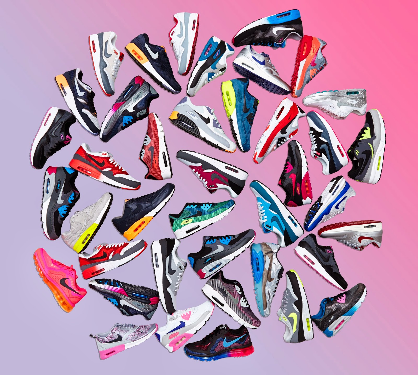 coloured nike airs
