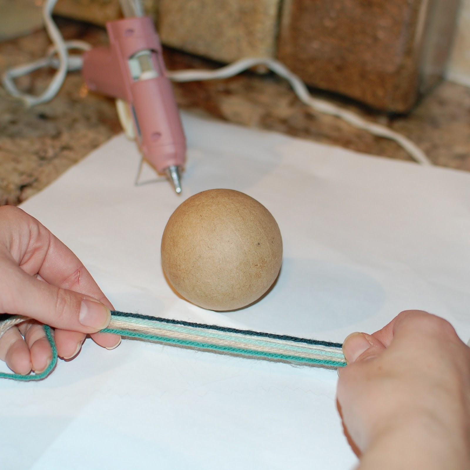 Yarn Ball Ornaments Petals to Picots