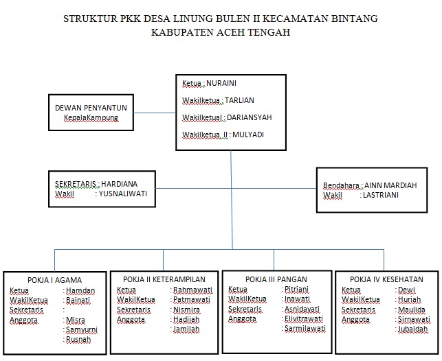 STRUKTUR PKK DESA ~ Linung Bulen II