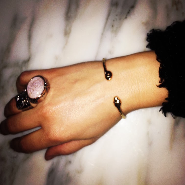 Saint Laurent arty ring Jenny Bird snake cuff Saint Laurent arty ring Jenny Bird snake cuff
