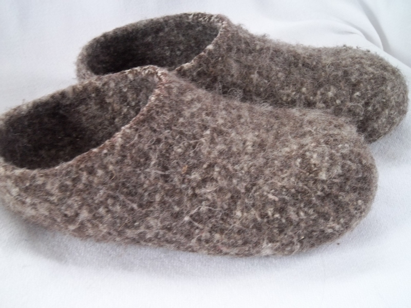 Pilgrim Purse ~ and Poetry: Knit Felt Slippers for Adults