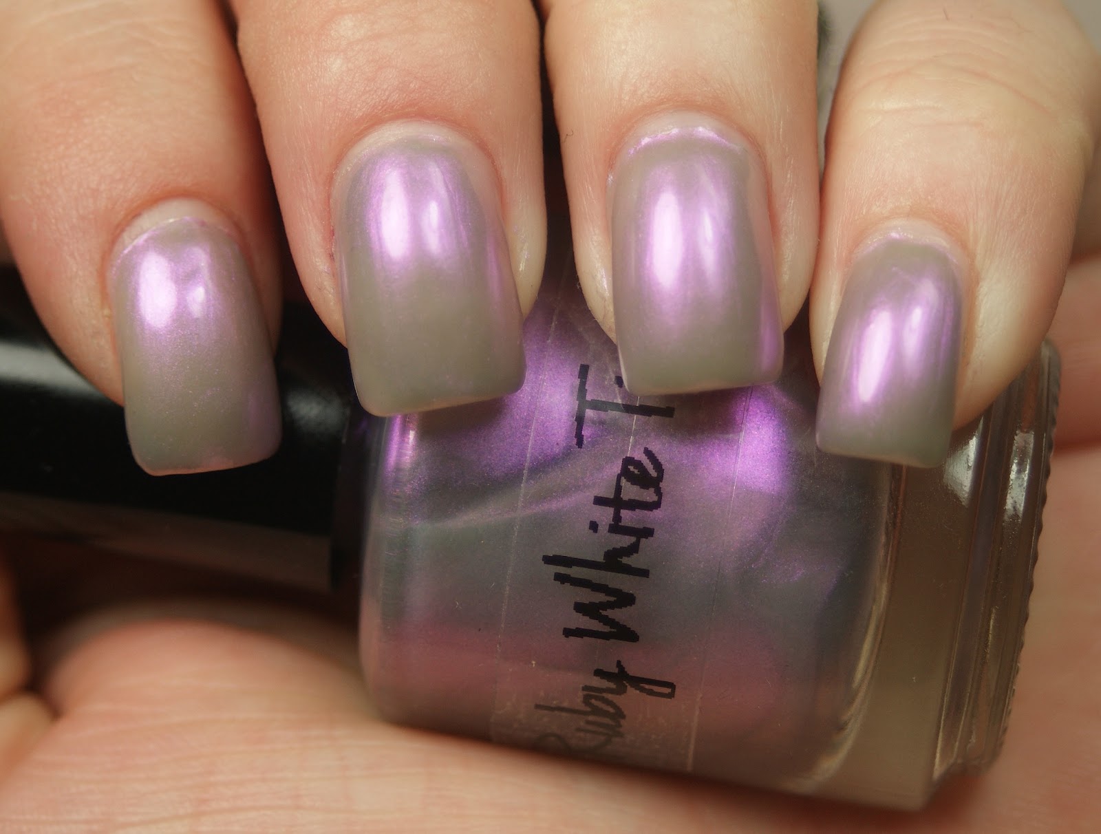 Princess Polish Swatch and Review Ruby White Tips Amethyst