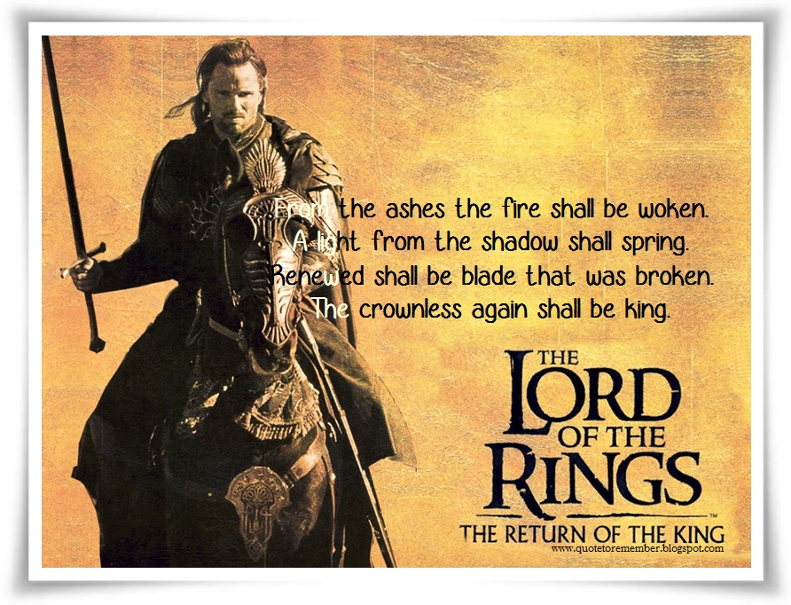 Quote To Remember The Lord Of The Rings The Return Of The King 2003