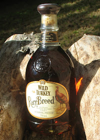 Wild Turkey Rare Breed bottle in the sunshine.