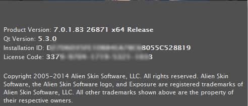 alien skin exposure 7 serial key