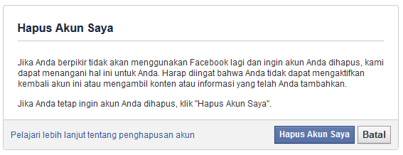 Cara Hapus Akun Facebook Permanen Cara Hapus Akun Facebook Permanen