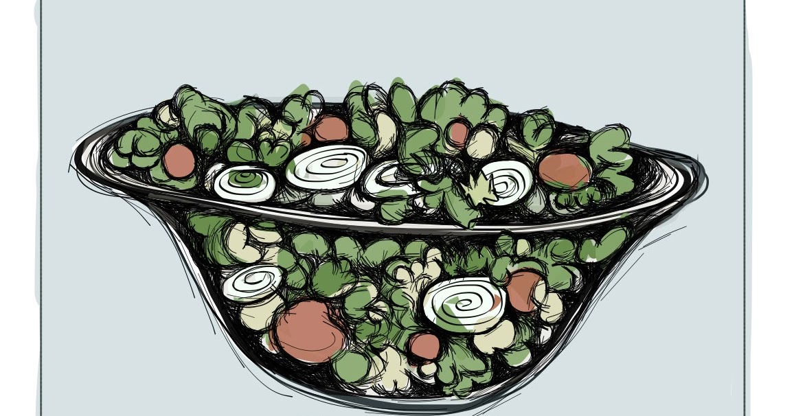 Elma's Kitchen Salad Illustration