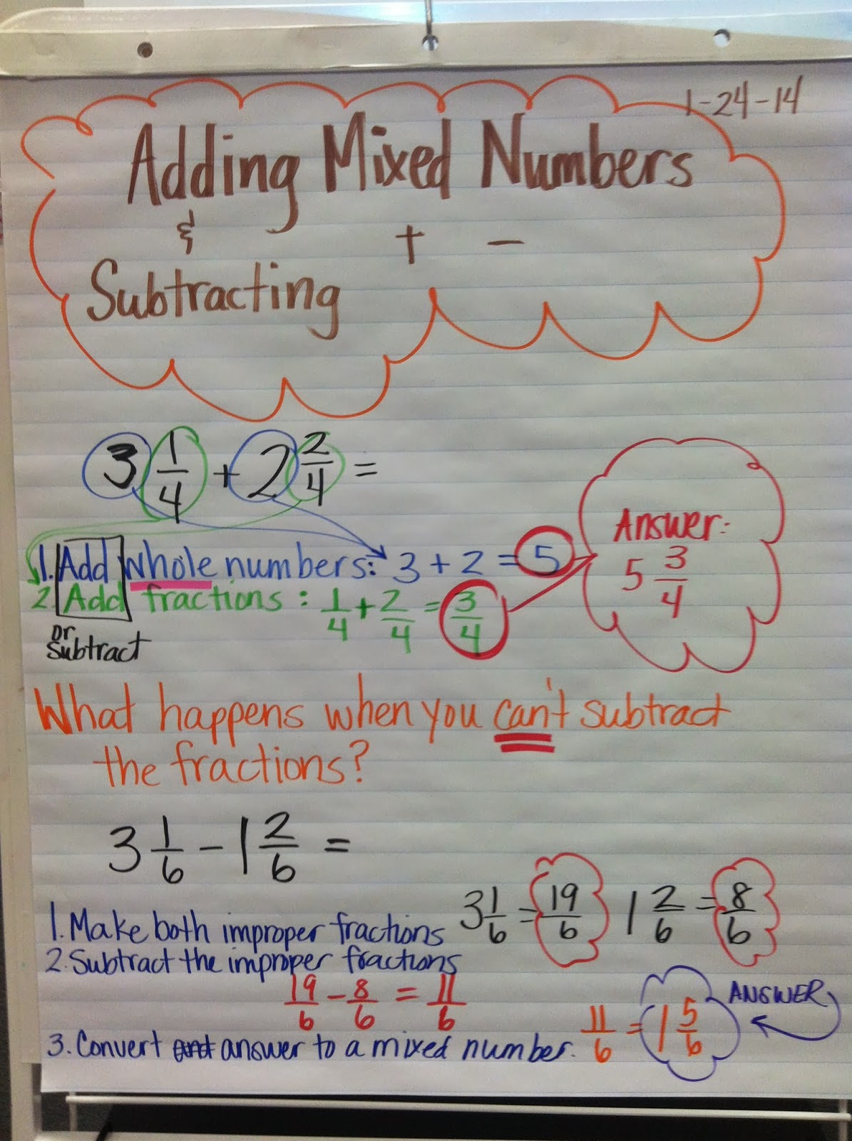 Mrs. Kortlever, Room 9!: Adding and Subtracting Mixed Numbers
