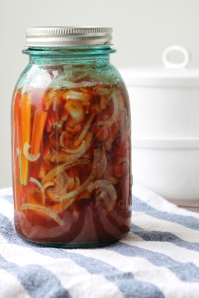 Inspired Kara Rainbow Chard Stem Pickles