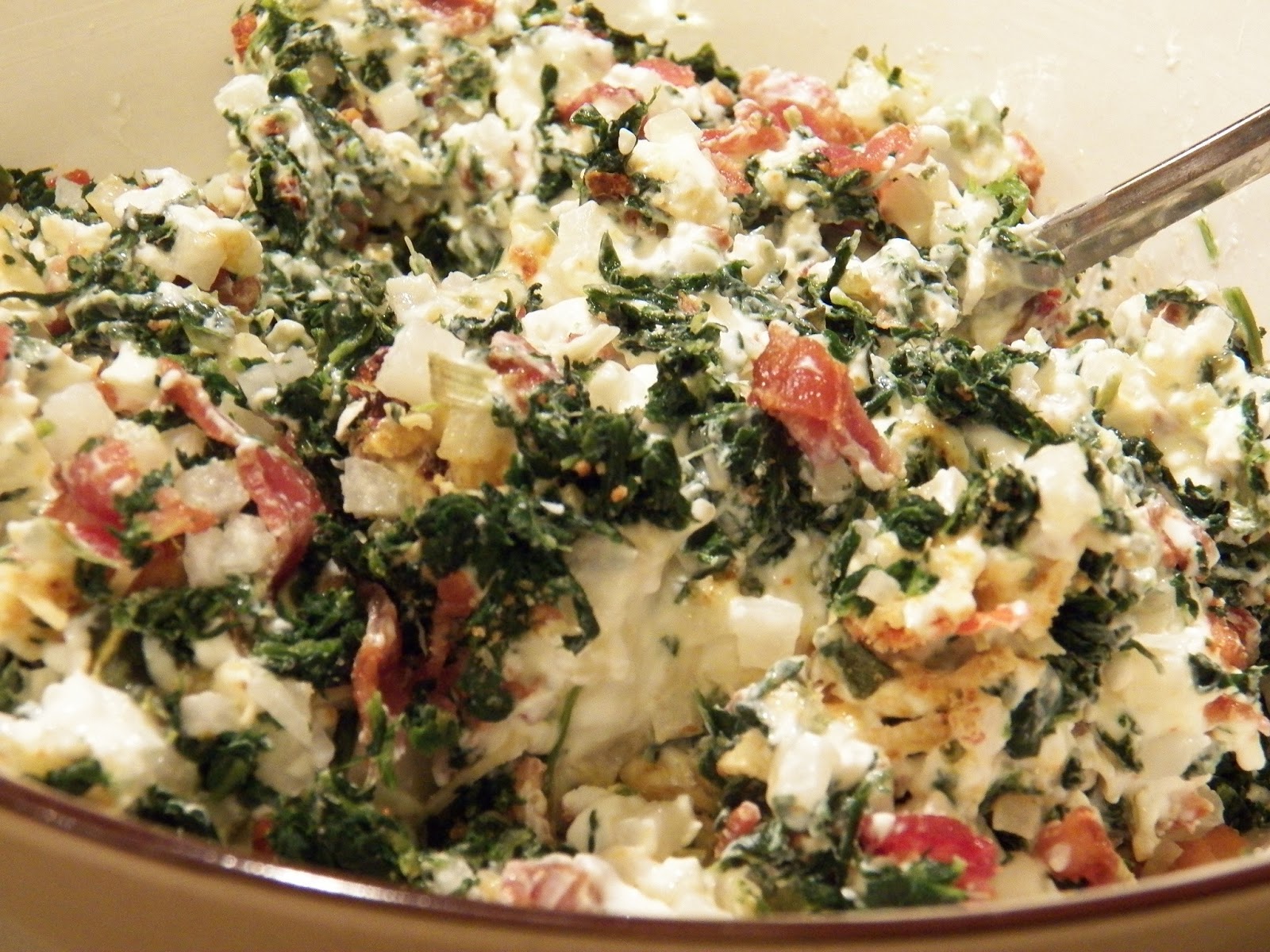 Spinach and Bacon Dip In Good Flavor Great Recipes Great Taste