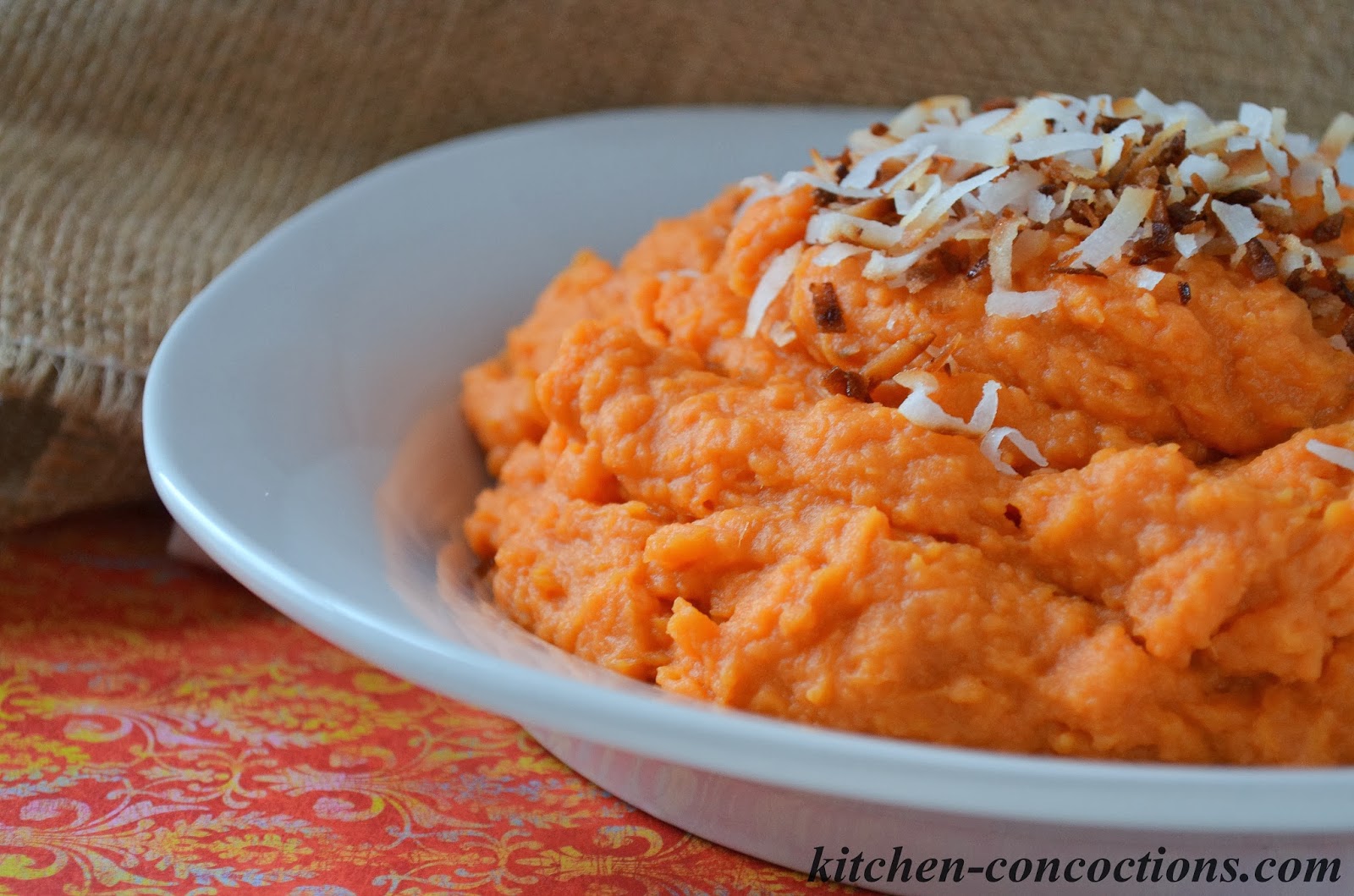 Coconut Mashed Sweet Potatoes Kitchen Concoctions