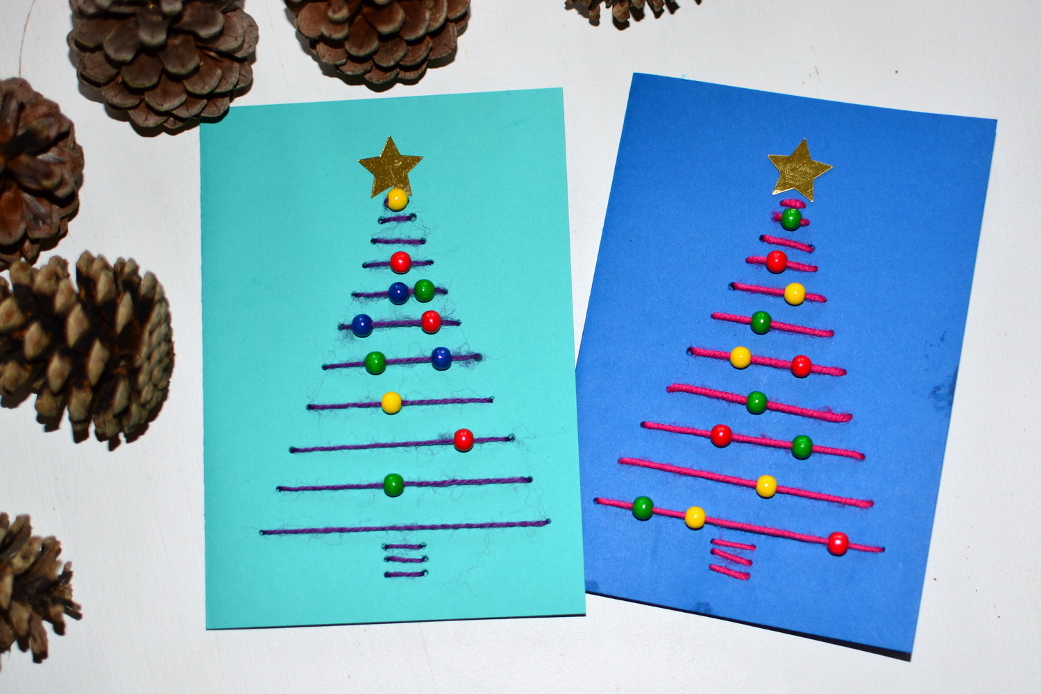 Gallerphot weihnachtskarte basteln mit kindern