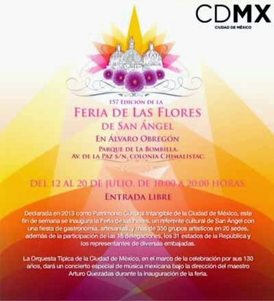 Celebran la 157º edición de la Feria de las Flores de San Angel 2014 