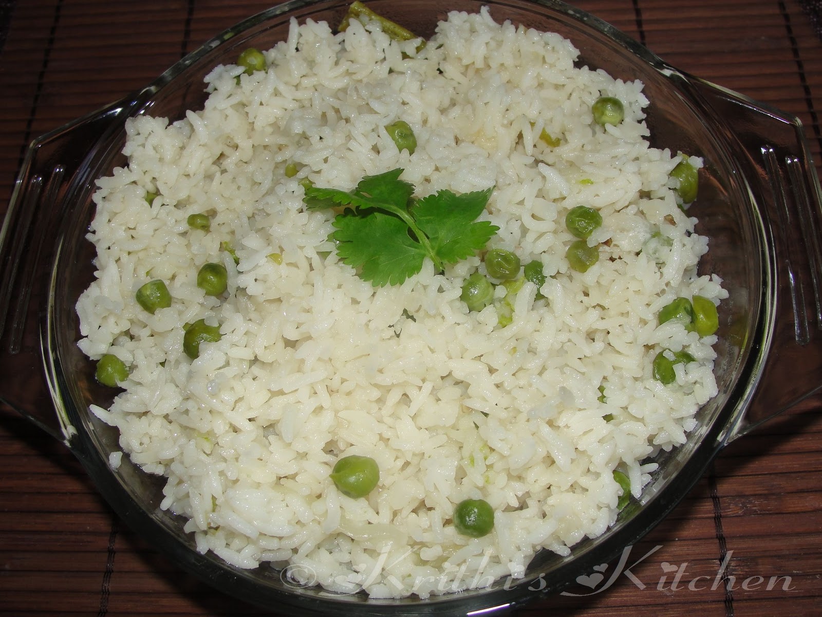 Krithi's Kitchen Peas Pulao Indian Rice Recipes
