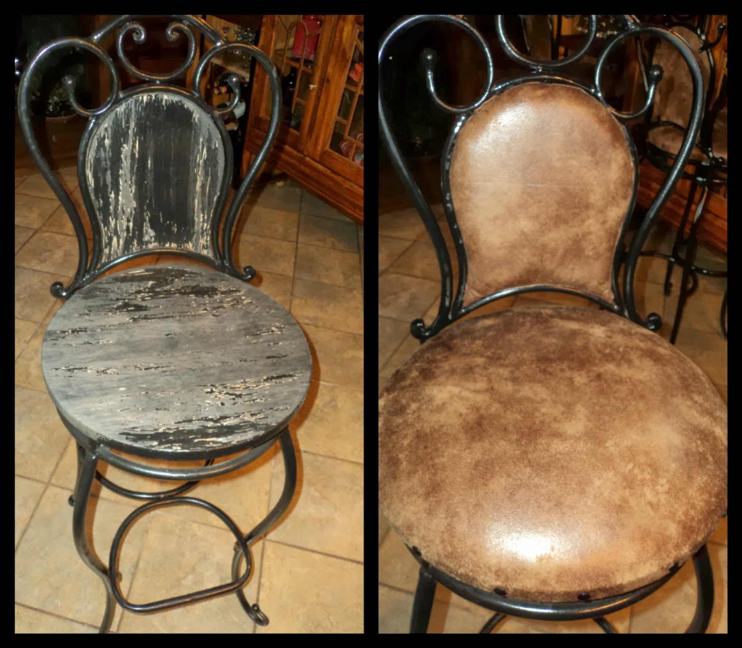 Upholstered Thrift Bar Stools Redo It Yourself Inspirations Upholstered Thrift Bar Stools