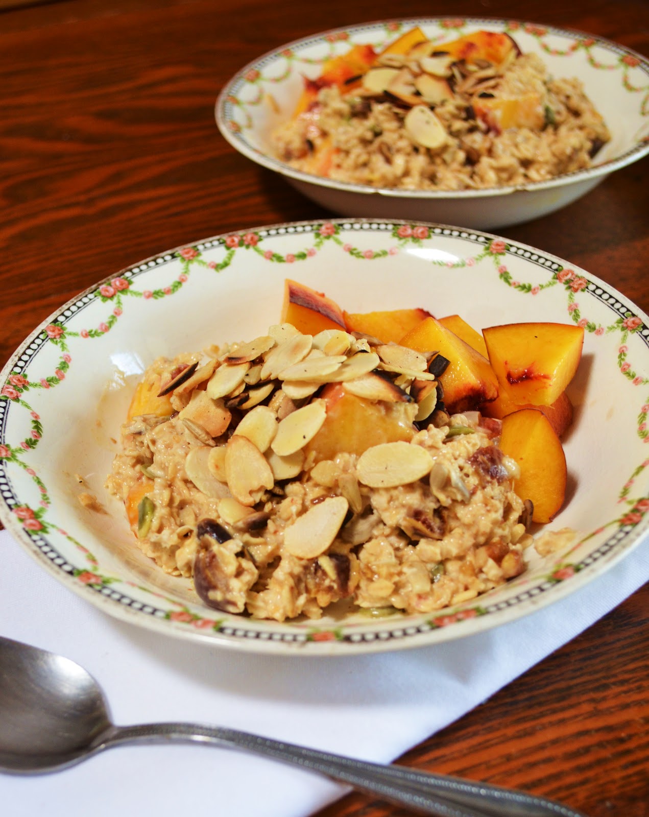 Gormandize Peach, Date and Walnut Bircher Muesli