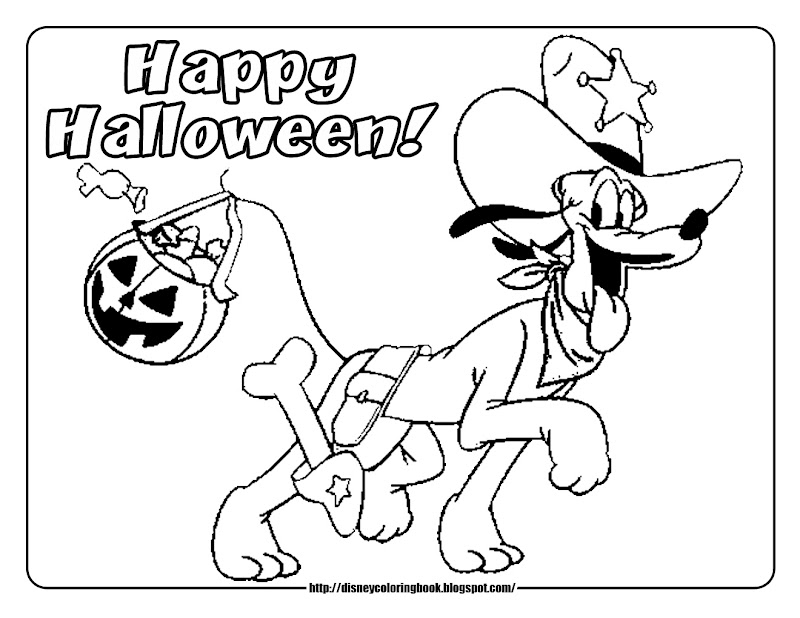 Mickey and Friends Halloween 3: Free Disney Halloween Coloring Pages title=