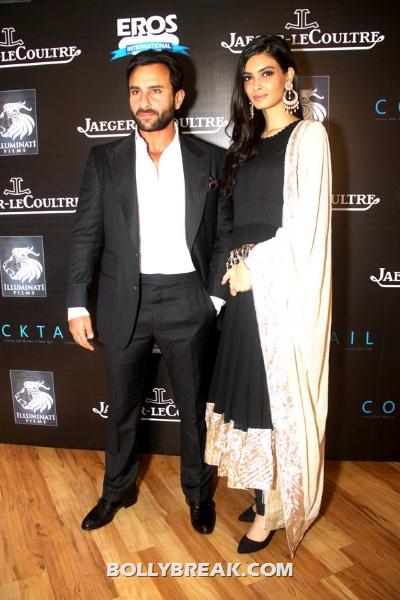 Diana Penty in pakistani lawn suit with saif ali khan Diana Penty in pakistani lawn suit with saif ali khan - Diana Penty at imperial hotel with Saif Ali Khan